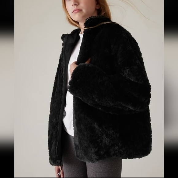 Athleta Other - Athleta Cool Days Reversible‎ Jacket Girls Size Xl Black